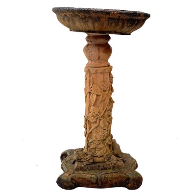 Lot 50 - A reconstituted stone bird bath.