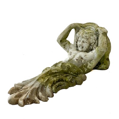 Lot 82 - A reconstituted term figure garden bracket.