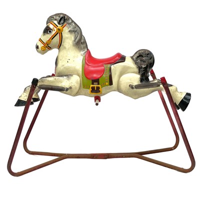 Lot 51 - A Mobo child's tin rocking horse.