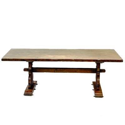 Lot 170 - An oak refectory dining table in the 17th century style.