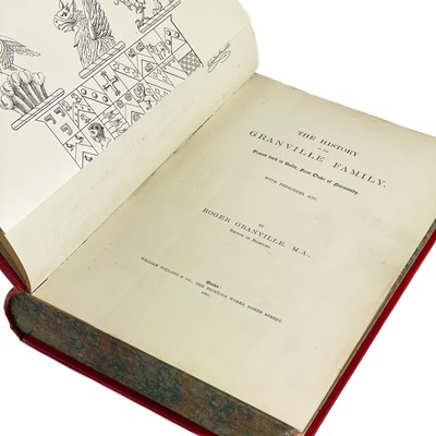 Lot 627 - Roger Granville Rector of Bideford. 'The History of the Granville Family traced back to Rollo, First Duke of Normandy'.