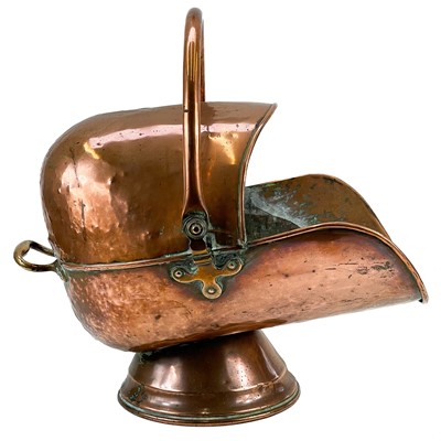 Lot 244 - A Victorian copper coal scuttle.