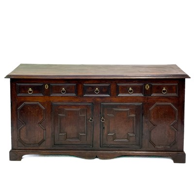 Lot 256 - A Jacobean oak  dresser base.