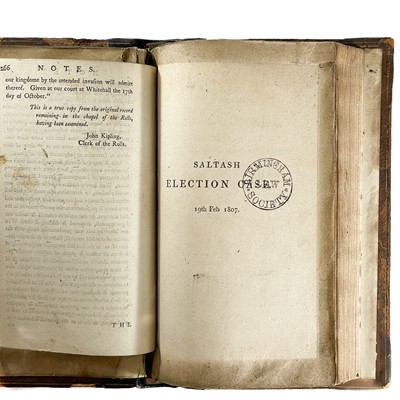 Lot 599 - 'The Case of the Borough of Saltash, in the County of Cornwall'.