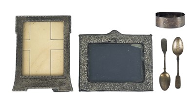 Lot 50 - Two Victorian silver photo frames.