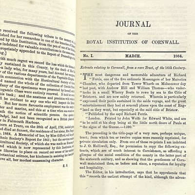 Lot 715 - The Royal Institution of Cornwall