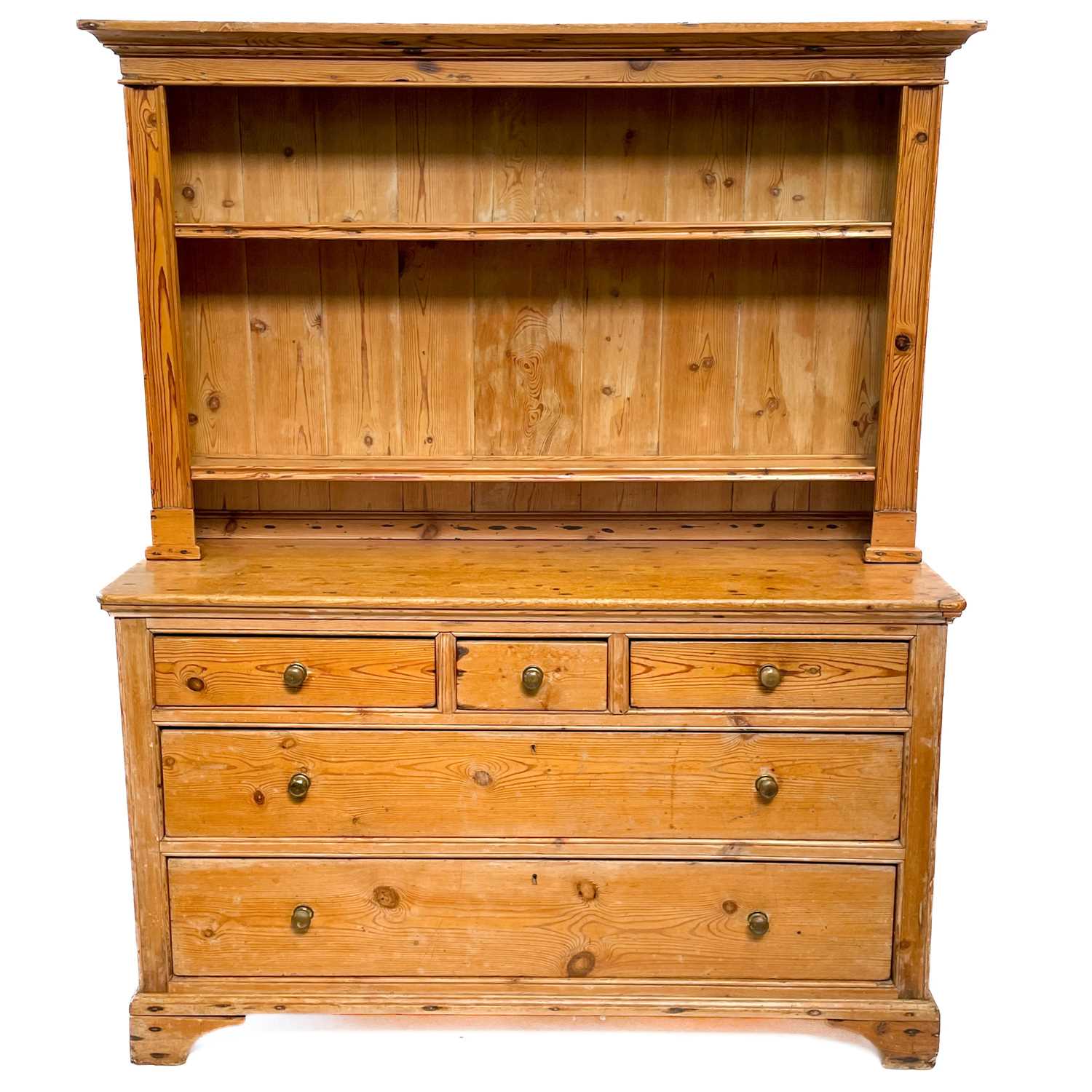 Lot 31 A Victorian pine dresser.