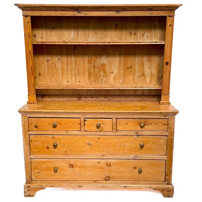 Lot 31 - A Victorian pine dresser.