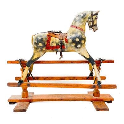 Lot 2 - A Victorian dapple grey rocking horse.