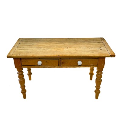 Lot 25 - A Victorian pine scullery table.