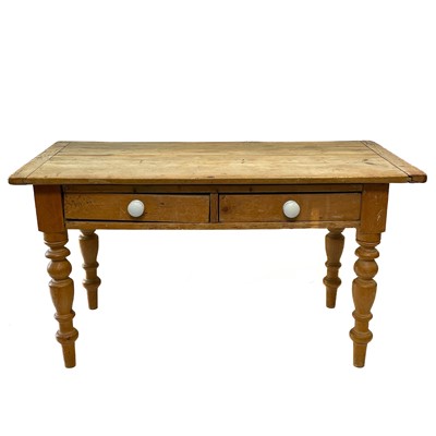 Lot 25 - A Victorian pine scullery table.