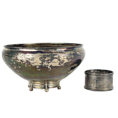 Lot 55 - A silver bowl by maker W.B.