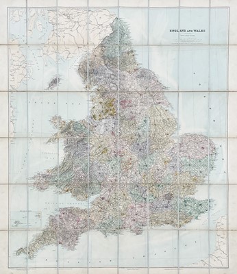 Lot 650 - Early Railway Maps: Stanford's Railway and Station Map of England and Wales - circa 1900