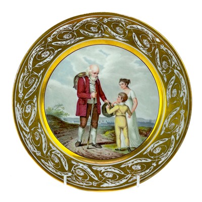 Lot 532 - An early 19th century porcelain cabinet plate.