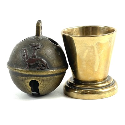 Lot 188 - A bronze Crotal bell.