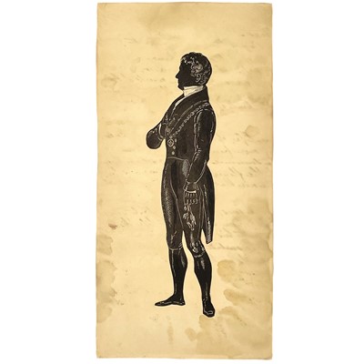 Lot 174 - A 19th century silhouette of John George Lambton 1st Earl of Durham.