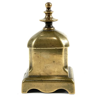 Lot 196 - A bronze tobacco jar and cover.