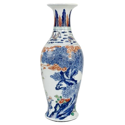 Lot 405 - A Chinese porcelain baluster vase, 19th century.