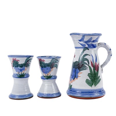 Lot 289 - A Jo Lord studio pottery Lemonade set.