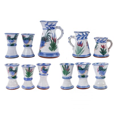 Lot 289 - A Jo Lord studio pottery Lemonade set.