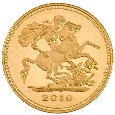 Lot 21 - Royal Mint 1/2 sovereign 2010 gold proof coin