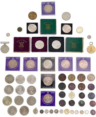 Lot 22 - Great Britain & Foreign Coins, medals & Panama Canal Medallion etc