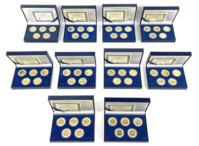 Lot 24 - Complete set of USA 24ct gold plated State Quarters (x50)