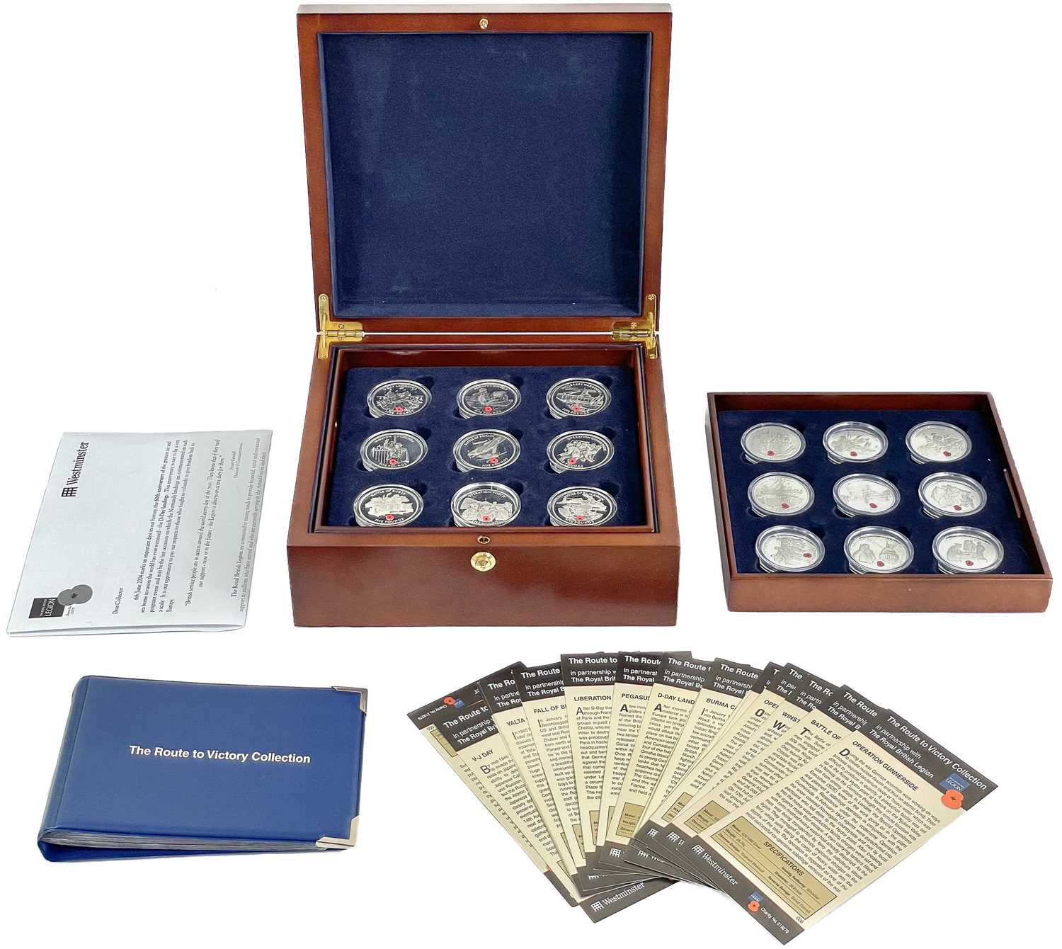 Lot 25 - Complete set of Gibraltar Silver proof D-Day