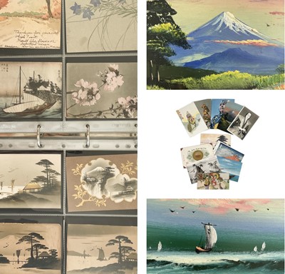 Lot 128 - A collection of Japanese postcards, early 20th century and later.