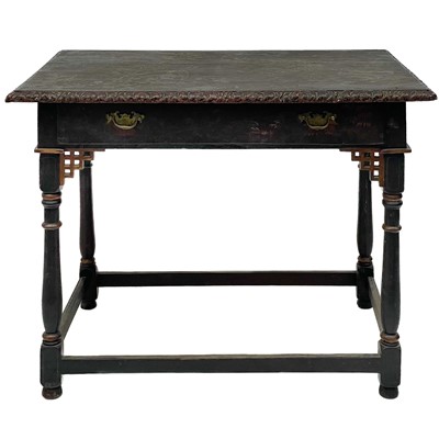 Lot 667 - A lacquered table in the Chinoiserie taste.