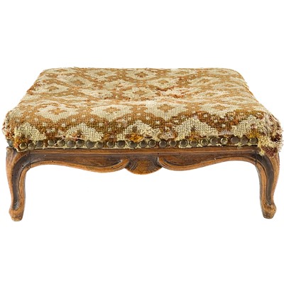 Lot 626 - A late Victorian small walnut footstool.