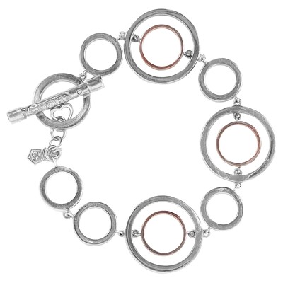 Lot 244 - A Clogau Welsh rose gold and 925 silver 'Ripples' bracelet.