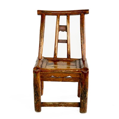 Lot 1206 - A Chinese elm side chair, 19th century.