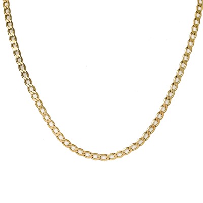 Lot 20 - An Italian 9ct gold curb link necklace.