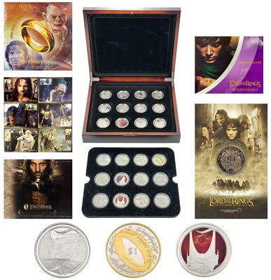 Lot 30 - New Zealand Lord of the Rings Silver Proof Crown sized coins (x24)