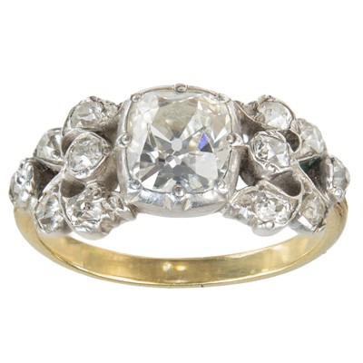 Lot 40 - A good Georgian 1.10ct Old Mine cut diamond set ring.