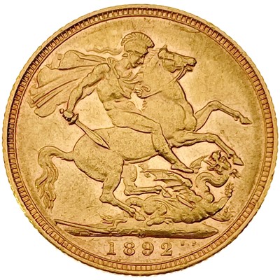 Lot 39 - 1892 GB Jubilee head gold sovereign