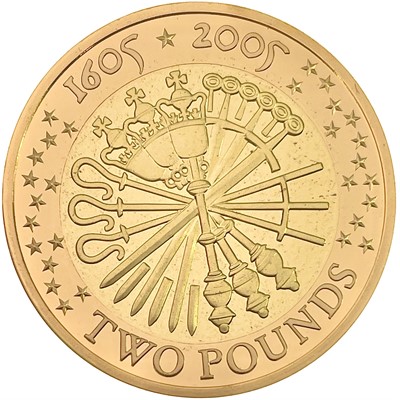 Lot 42 - 2005 GB Gold £2 proof "400th Anniv. of Gunpowder Plot" coin