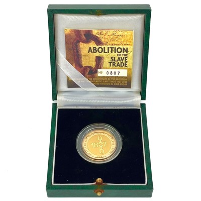 Lot 44 - 2007 GB Gold £2 proof "200th Anniv. of Slave trade abolition" coin