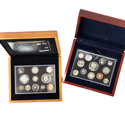 Lot 49 - Royal Mint Executive Proof coin sets 2007 & 2008 in wooden cases of issue