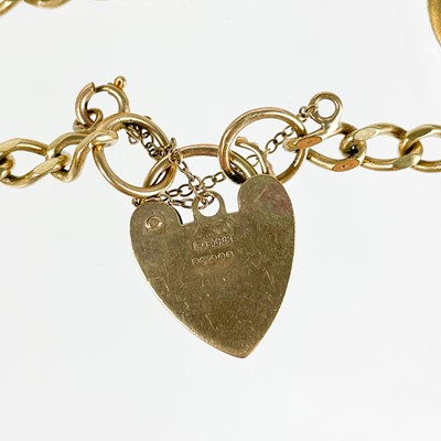 Lot 56 - A 9ct gold charm bracelet.