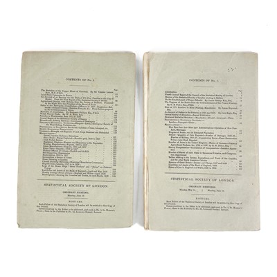 Lot 766 - 'Journal of the Statistical Society of London,'