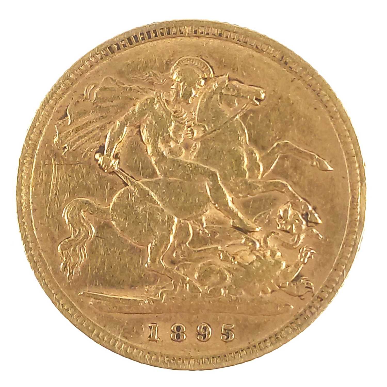 Lot 84 - A Victoria 1895 half sovereign gold coin.