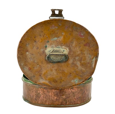 Lot 16 - An early 19th century oval copper box.