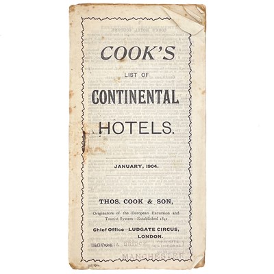 Lot 224 - A Cook's List of Continental Hotels January, 1904.