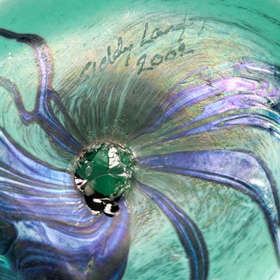 Lot 493 - Siddy Langley iridescent glass paperweight.