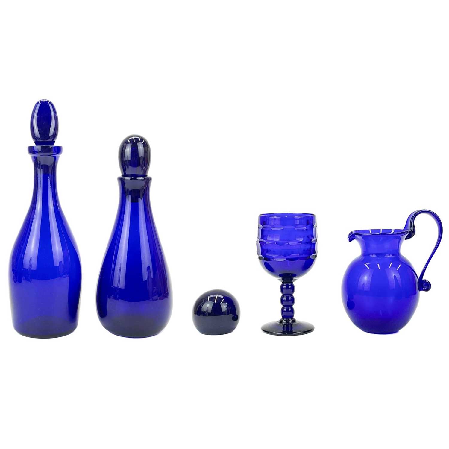 Lot 552 A Modern Bristol Blue Glass Decanter And lot-552-a-modern-bristol-blue-glass-decanter-and