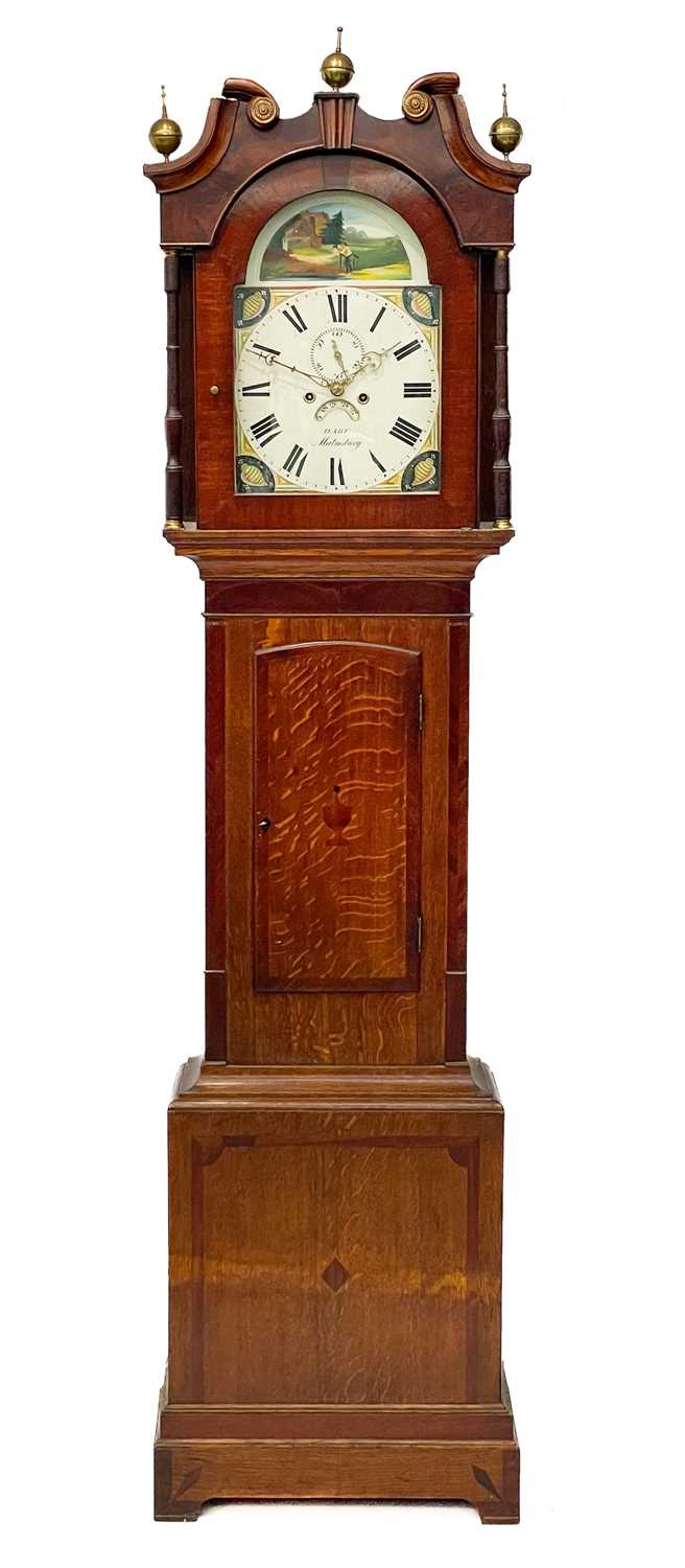 Lot 326 - A 19th century eight-day longcase clock.
