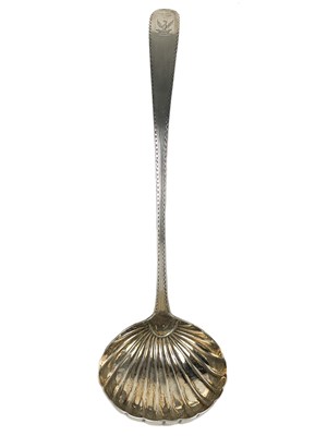 Lot 22 - A silver ladle by William Ward.