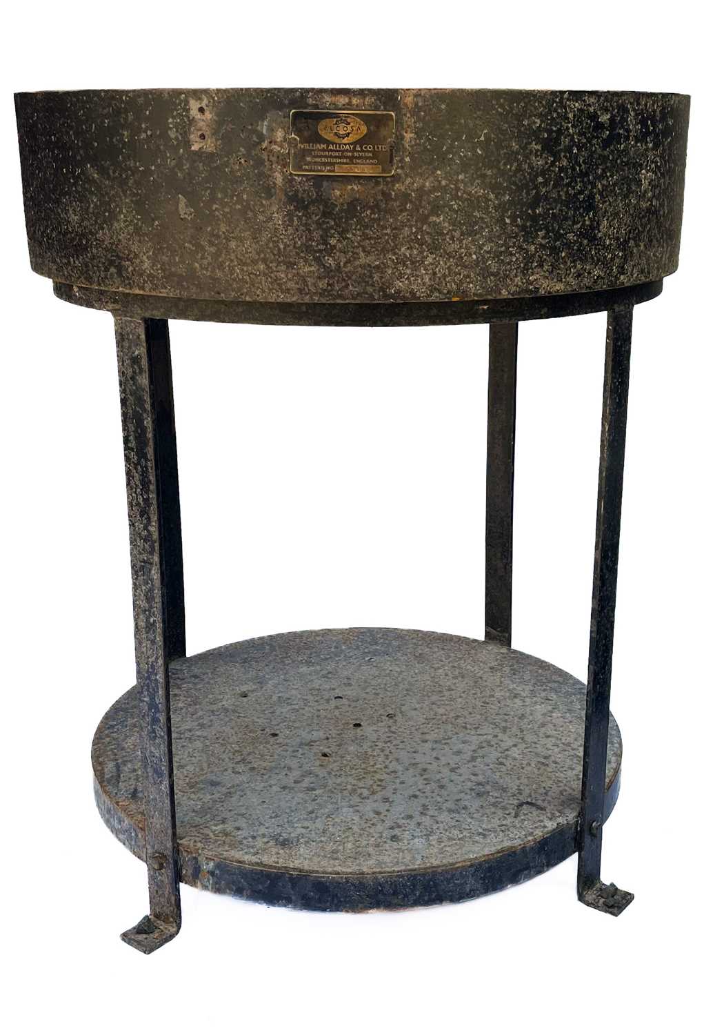 Lot 355 An architectural salvage garden table with